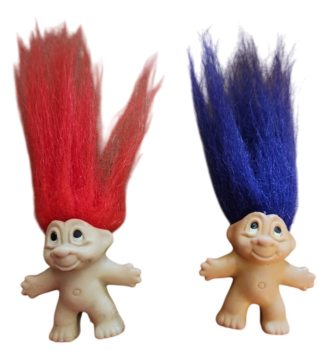 Vintage DAM 1989 Troll Doll Pencil Toppers Red & Purple Hair Collectible Desk 2