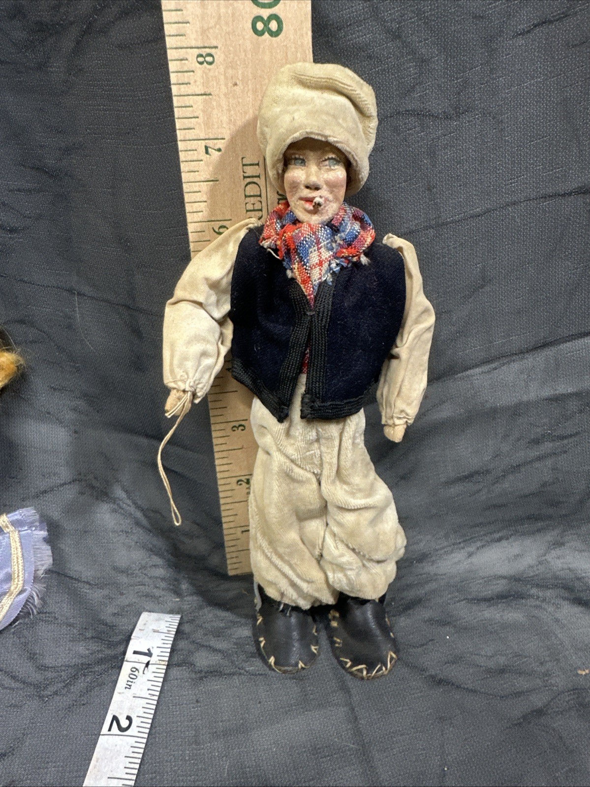 7 1/2 Inches Vantage Boy, Doll Smoking A Cigarette Very Rare