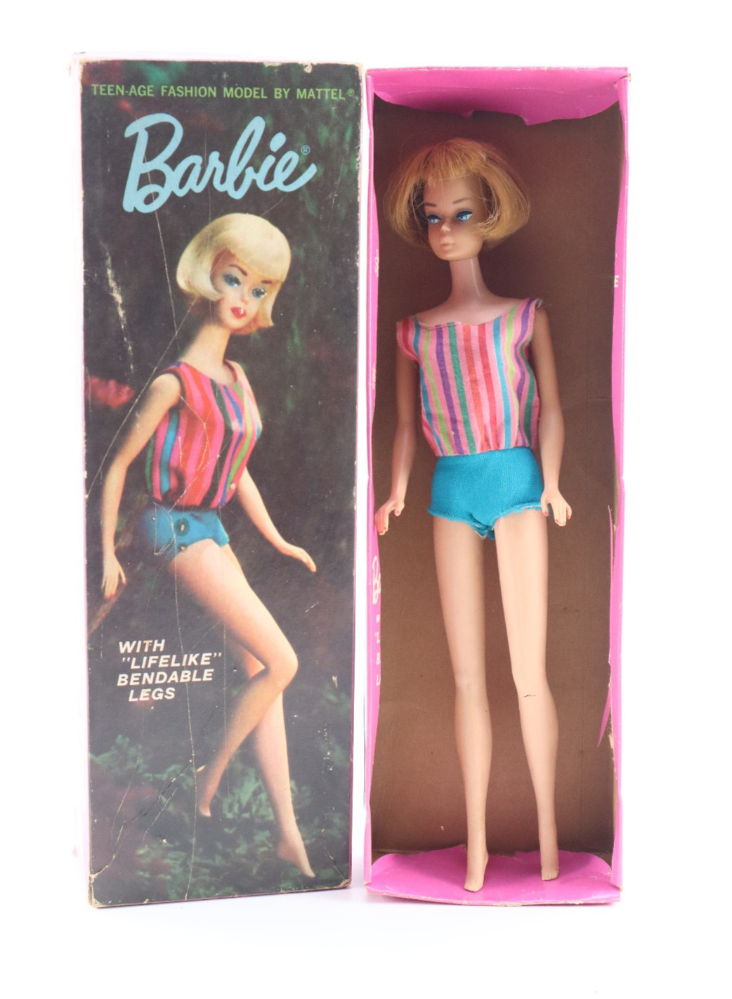 Vtg 1964 Mattel Barbie #1070 American Girl Complete w/Original Box 1965