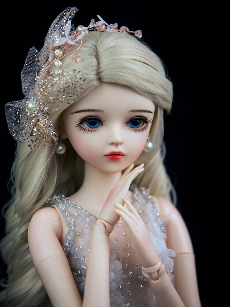 1/3 BJD Doll Moveable Joint with Face Makeup Removable Eyes Dress Wigs Full Set