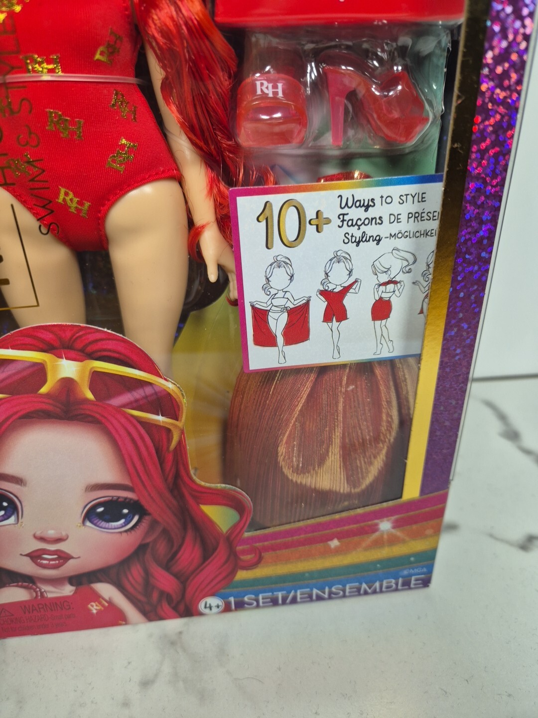 Rainbow High Ruby Anderson Swim & Style Toy Doll for Boys and Girls Accessories