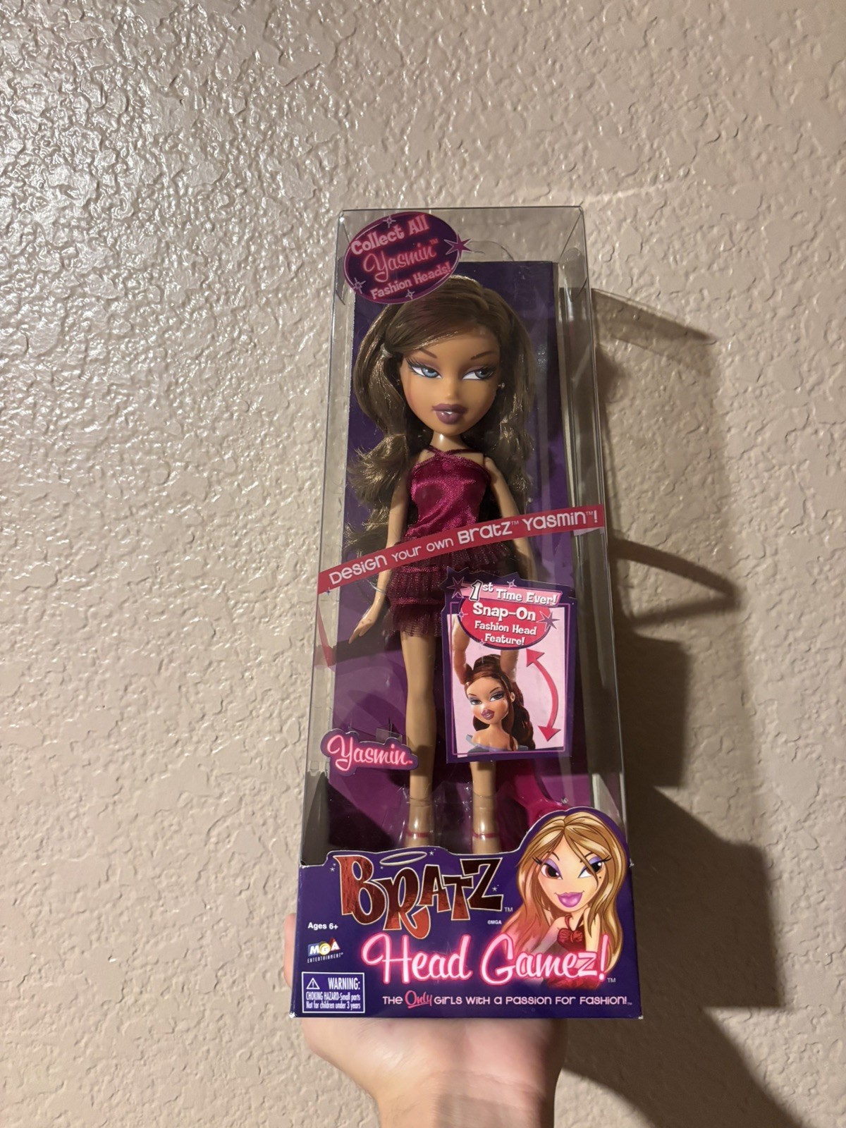 NEW RARE MGA BRATZ Head Gamez Games Yasmin Doll Sealed In Original Packaging
