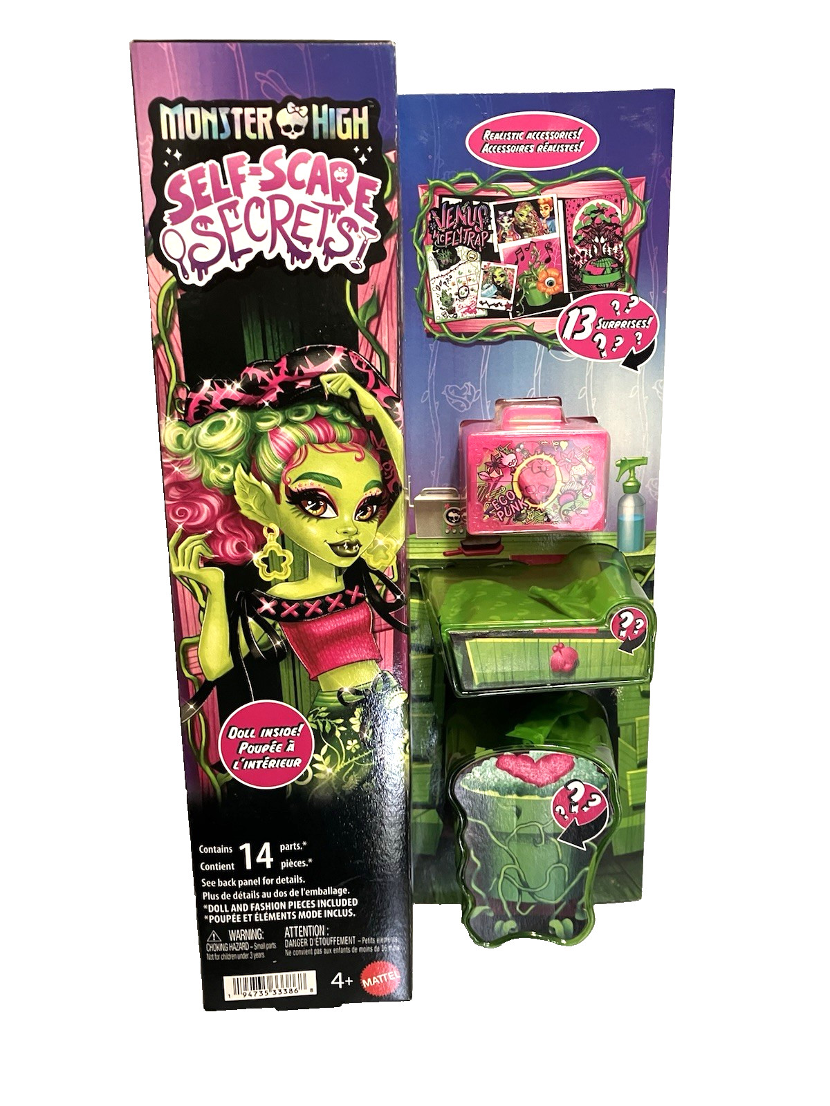 SELF SCARE VENUS MCFLYTRAP DOLL + 13 ACCESSORIES