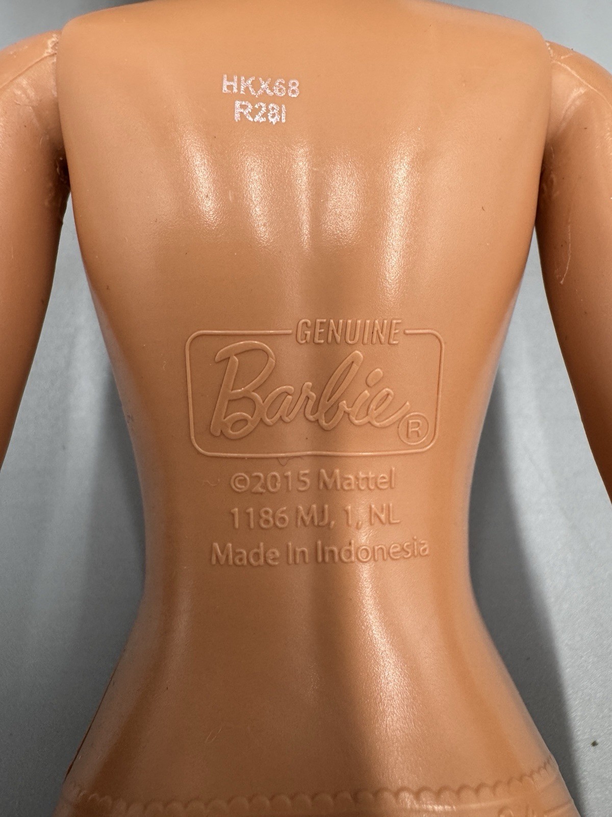 Barbie Curly Light Brown Dark Blonde Hair Hispanic Nude Doll 2015
