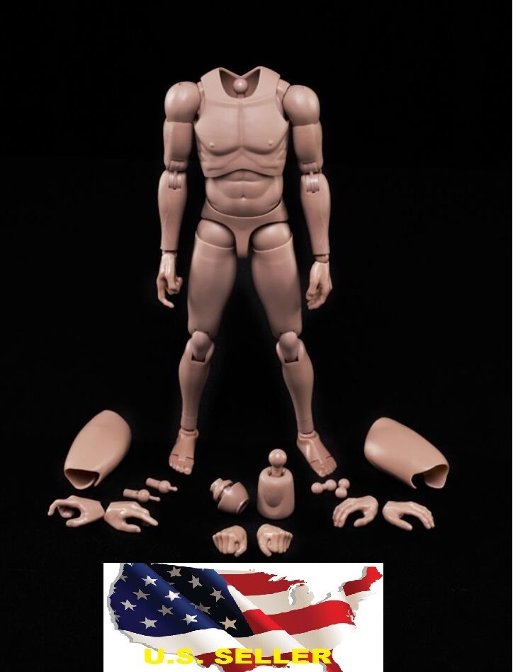 NEW Custom 1/6 hot toys Nude Caucasian Body Narrow Shoulder as TTM18 TTM21 ❶USA❶
