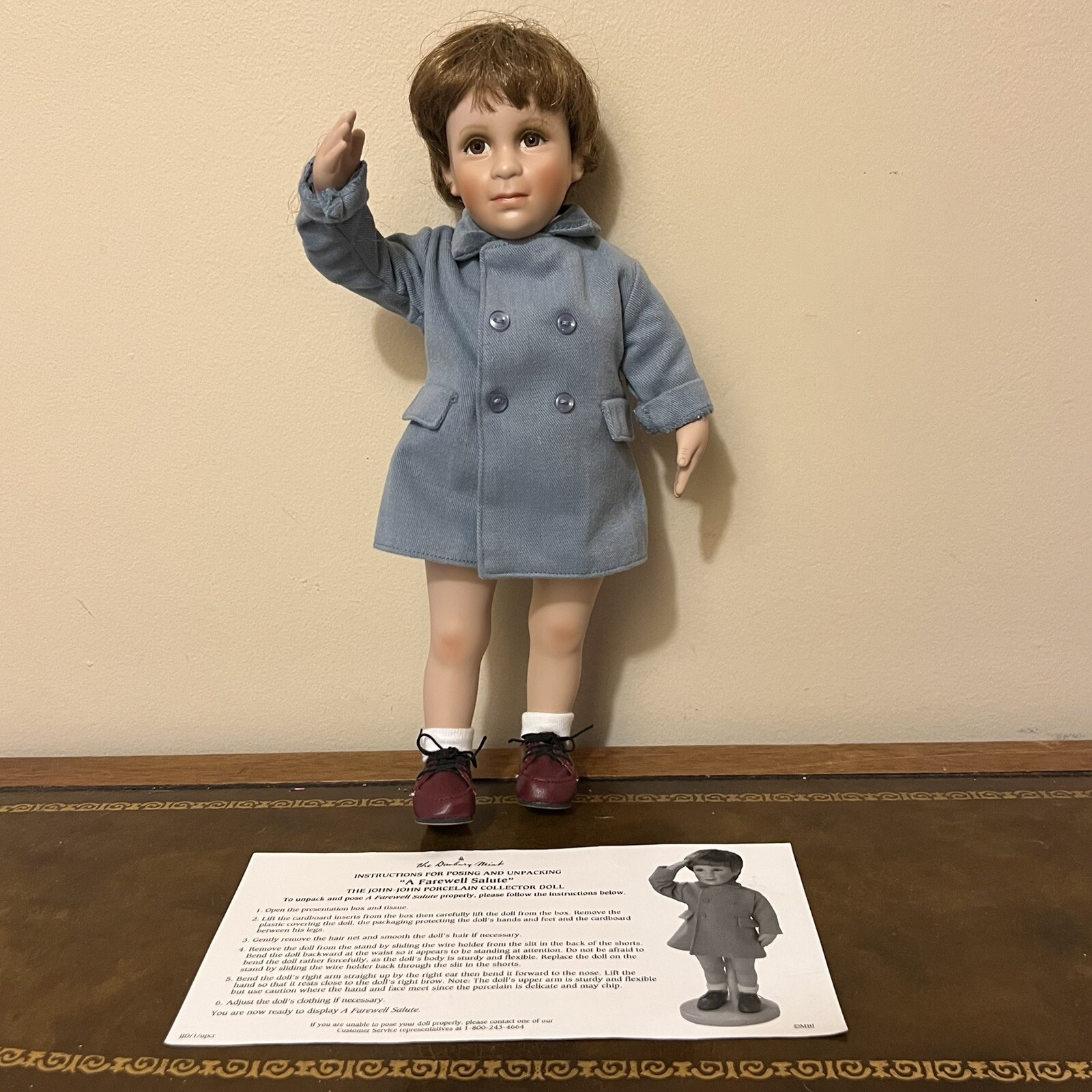 A Farewell Salute, The John-John Porcelain Collector Doll – 12” (no stand)