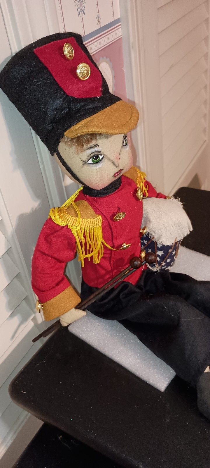 JOE SPENCER-GATHERED TRADITIONS-18″H-DANNY LITTLE DRUMMER BOY ART DOLL-2024-NEW