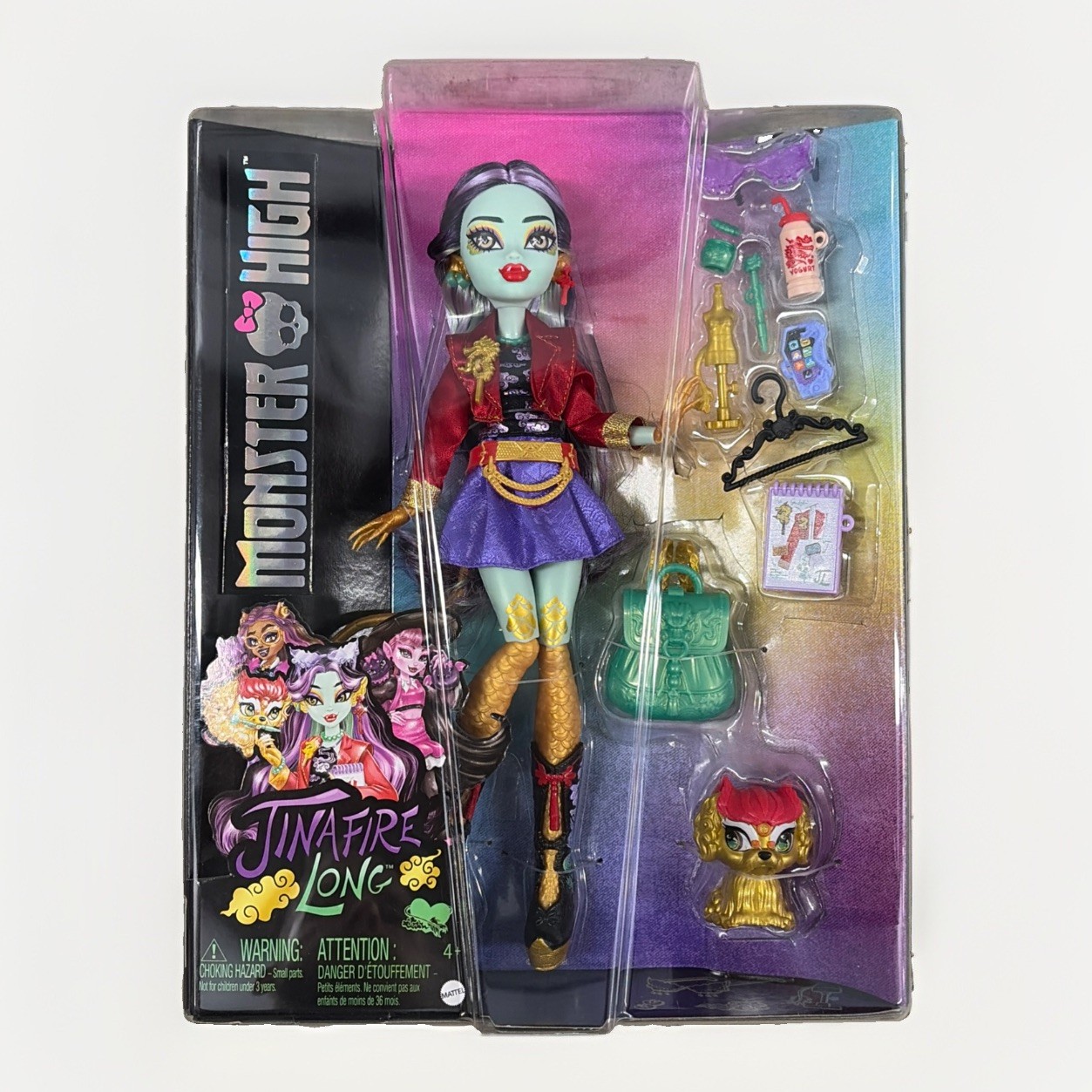 Monster High G3 Jinafire Long Fashion Doll w/ Pet Cloudy “Yun Yun” – New