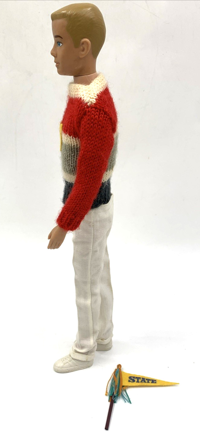 Vintage 750 Molded Hair Straight Leg Ken Barbie Doll w/ #770 Campus Hero Outfit