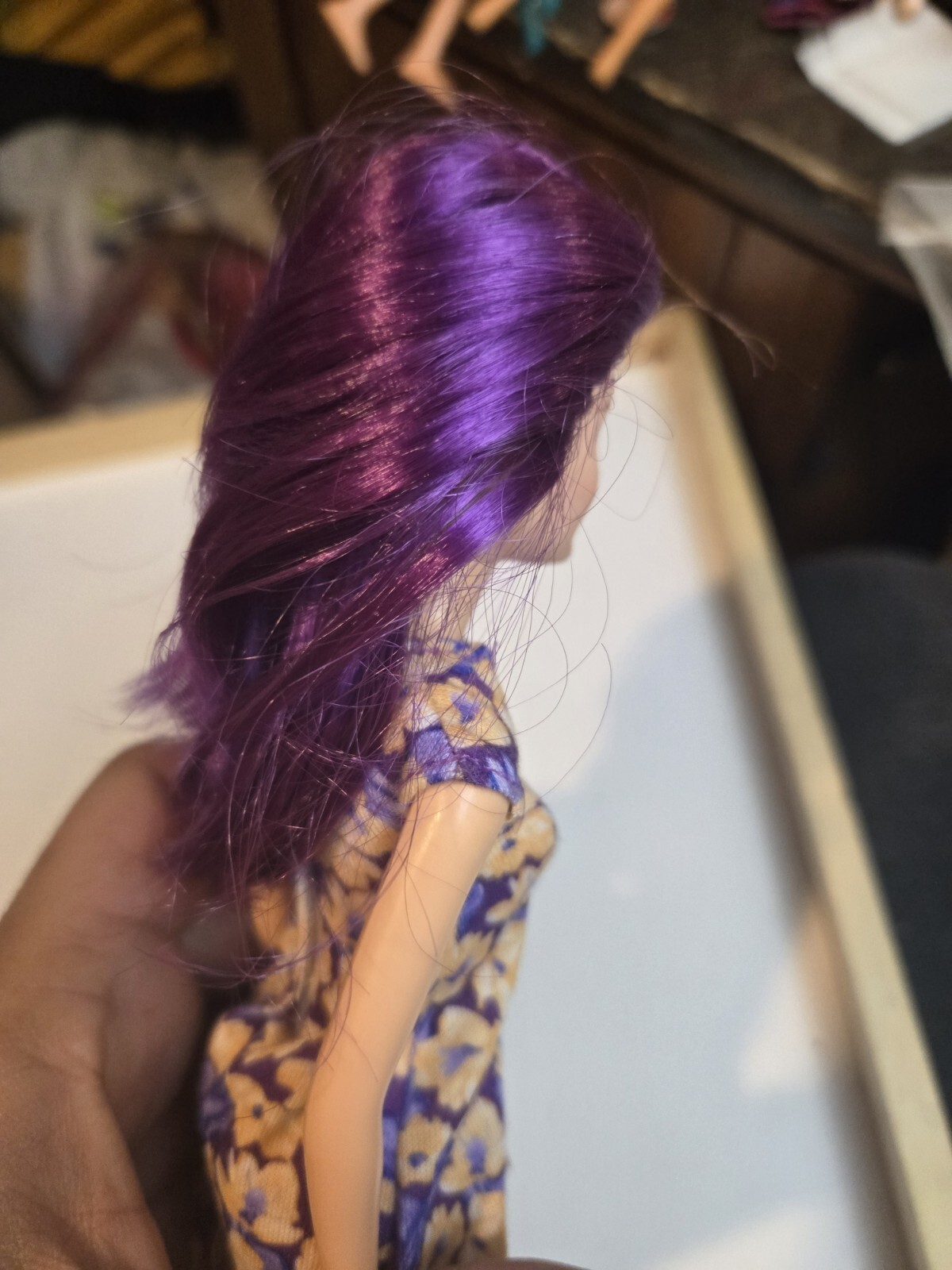 Barbie Fashionistas Doll Purple Hair Mattel Redress Restyle Ooak C203