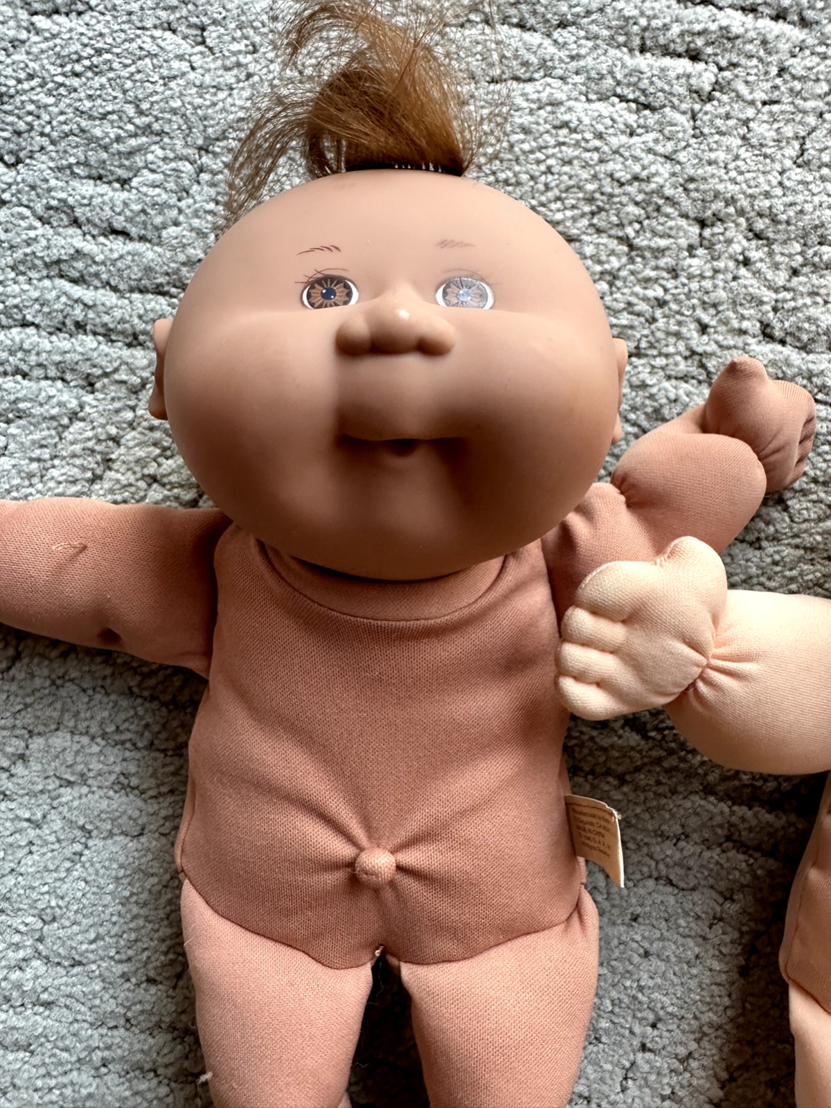 TWO 1995 Mattel First Edition Cabbage Patch Kids Preemie 13″ Dark & Light Skin