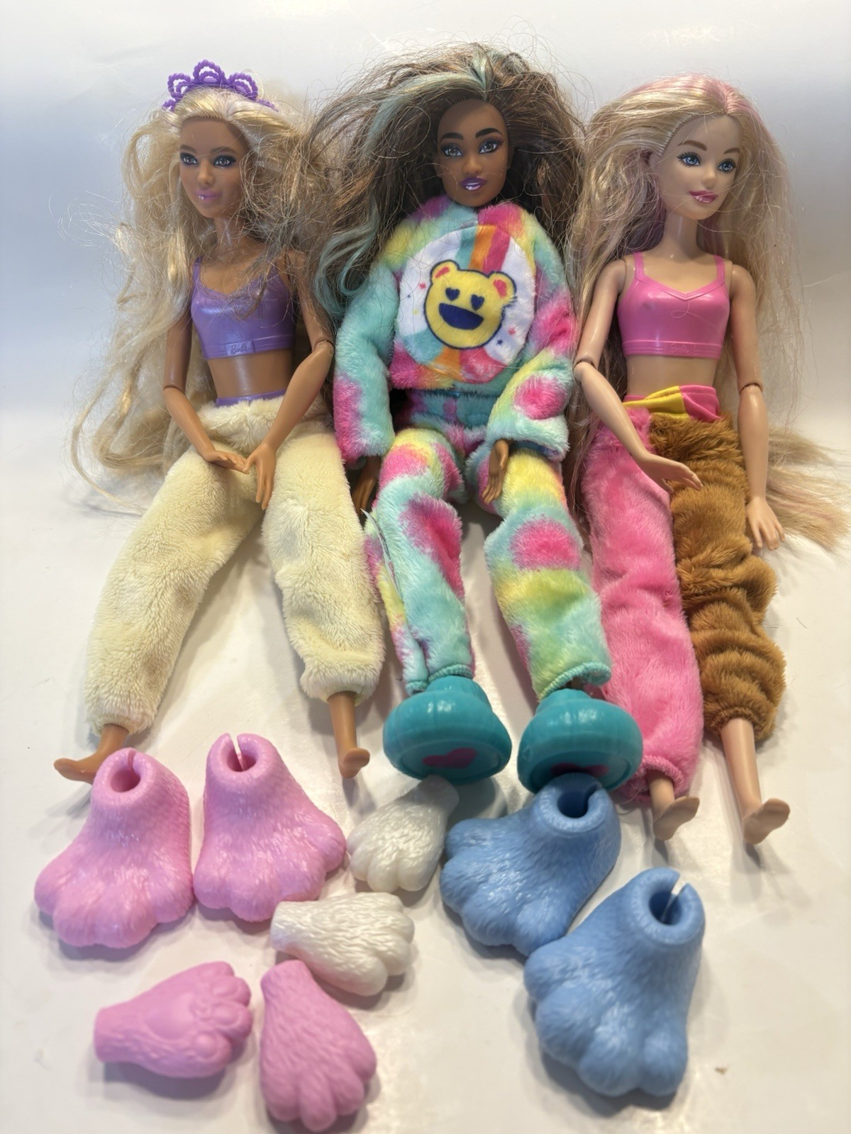 Lot Of 3 Cutie Reveal Barbie Jungle Series Outfit Pieces Shoes Boots Accessories