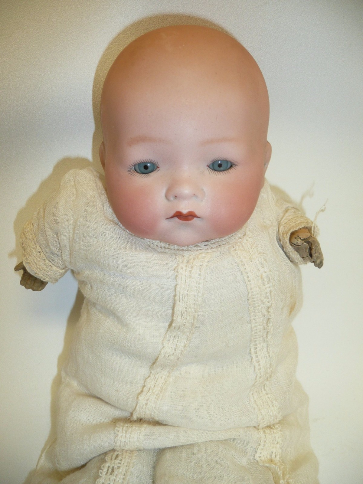 10″ German Dream Baby AM 341/8 Antique Blue Eyes Original Doll & Body 9″ Circ.