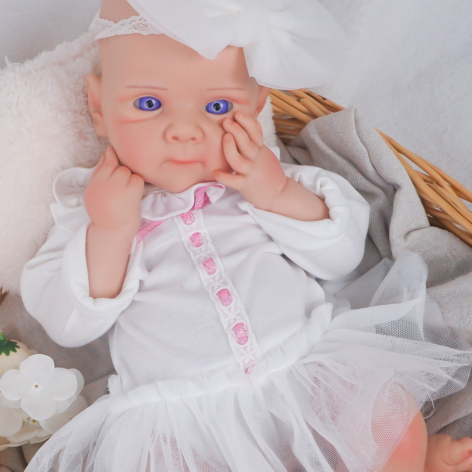 20.1” solid silicone doll silicone reborn doll silicone girl doll toys gifts