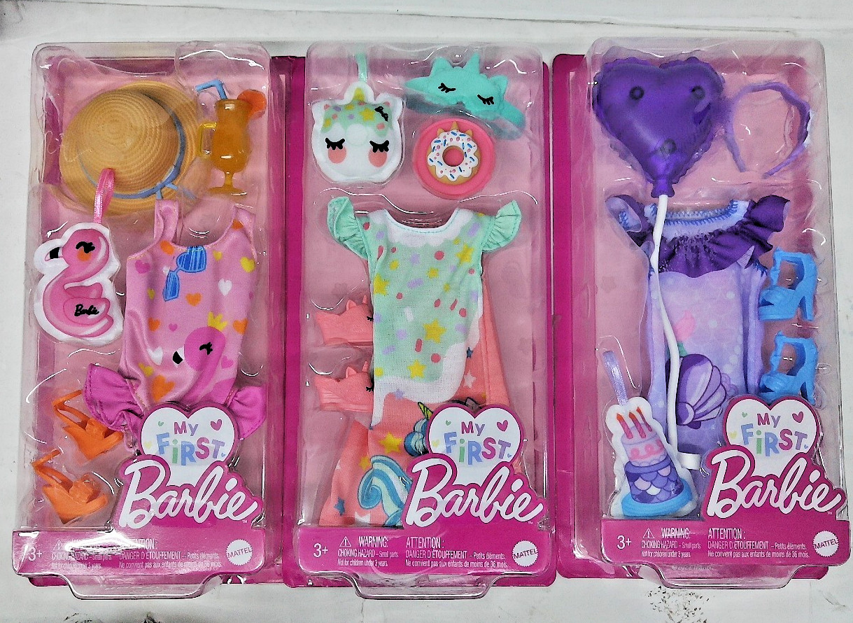 Barbie: My First Barbie Clothes, Beach, Bedtime, Birthday