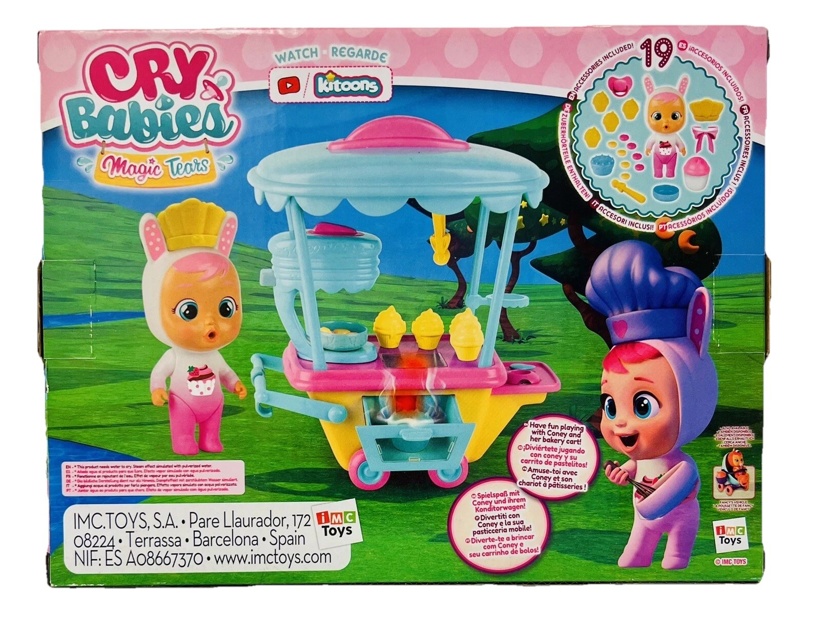 Cry Babies Magic Tears Coney’s Bakery Cart Bunny Tears Activate The Oven! NEW