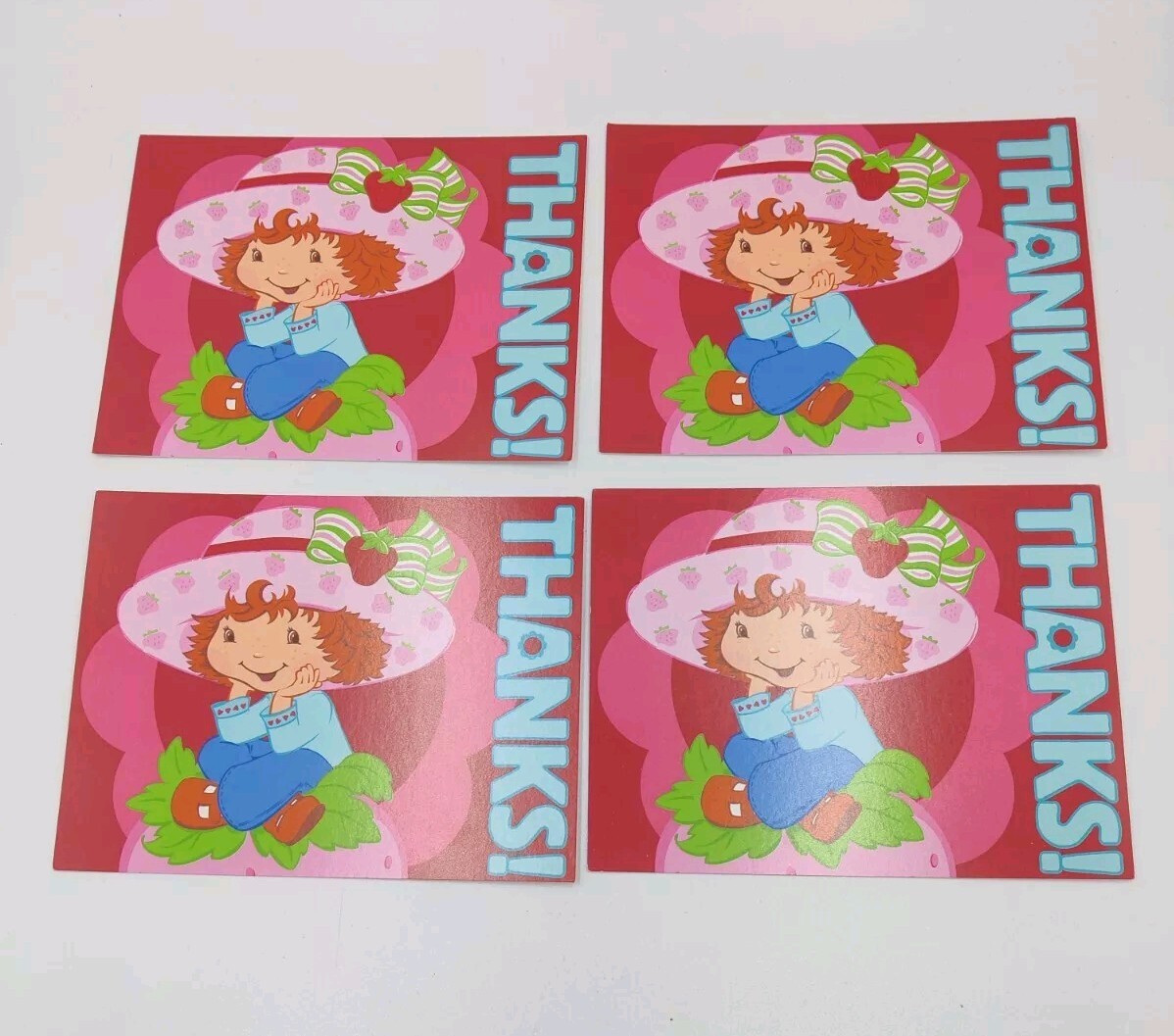 Vintage Strawberry Shortcake Thank You Postcards Lot of 4 Unused New