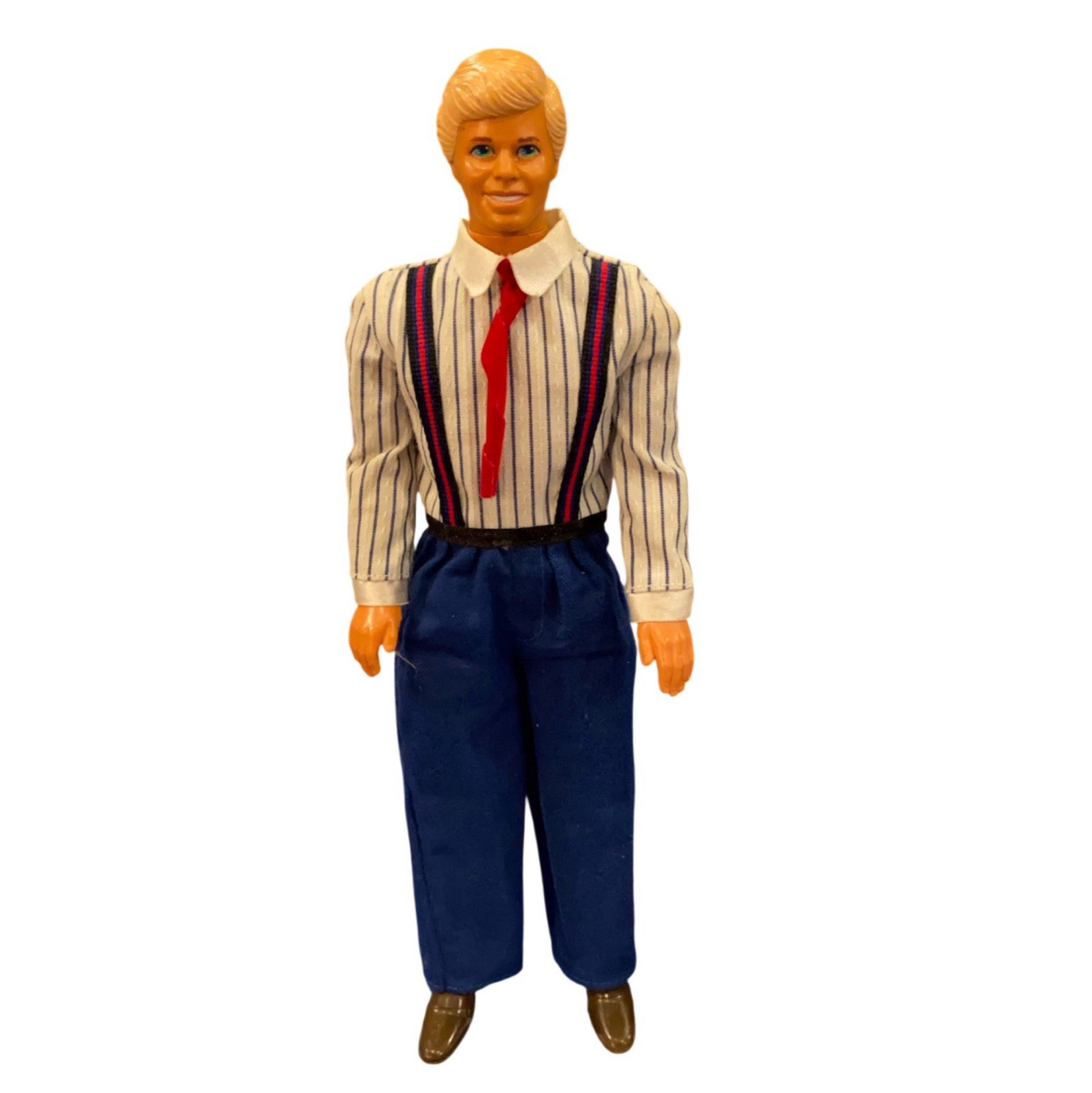 Mattel Ken Doll Barbie Blonde Hair Blue Eyes Vtg 1968 Malaysia Outfit & Shoes