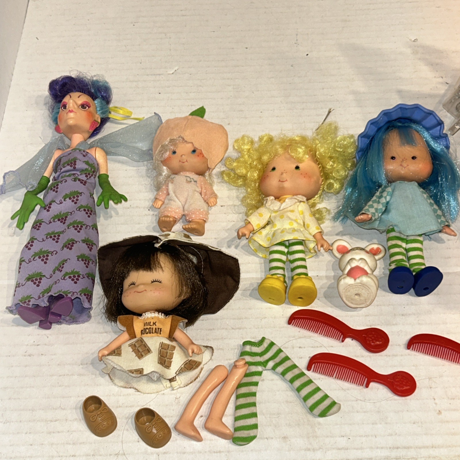 Vintage Strawberry Shortcake Doll Lot 1980s E1