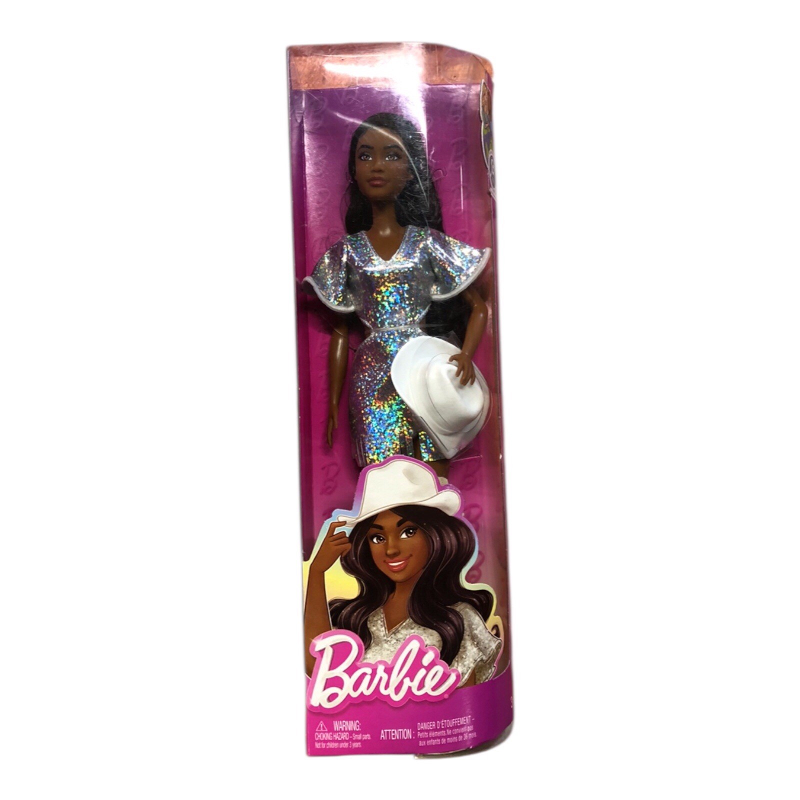 Barbie Fashionistas #239 Doll Silver Fringe Dress HYT95