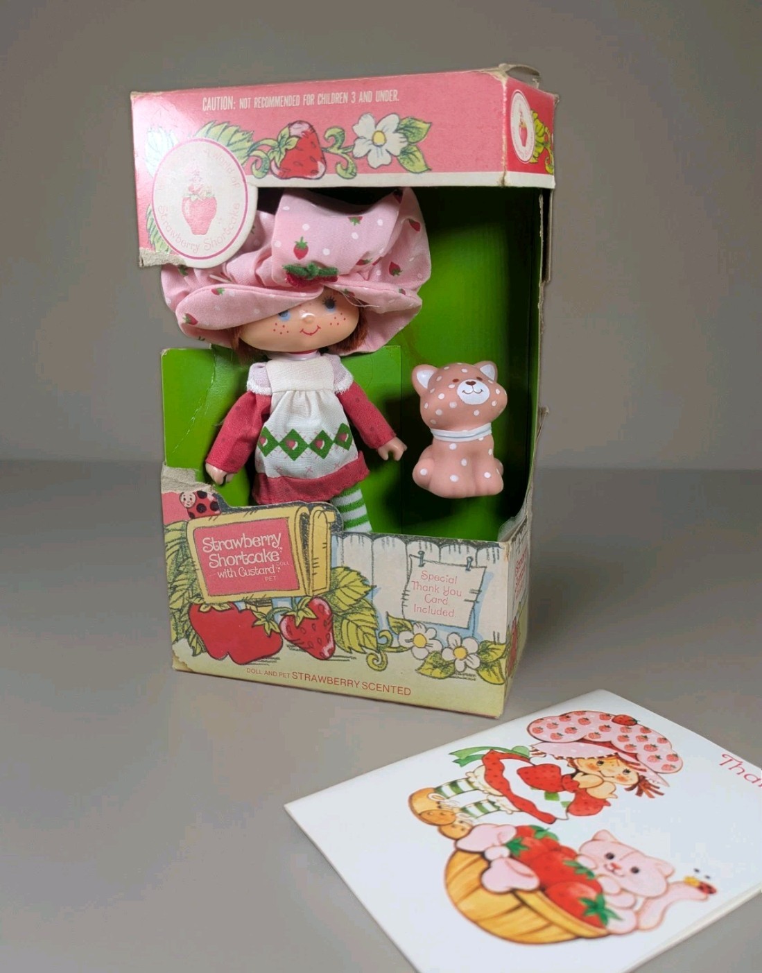 Vintage Strawberry Shortcake Doll With Custard Cat Boxed 1982