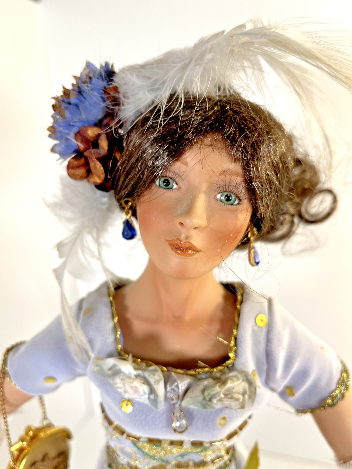 Kate by Kathleen Hill Pocelain Doll Collection Vintage Green Eyes
