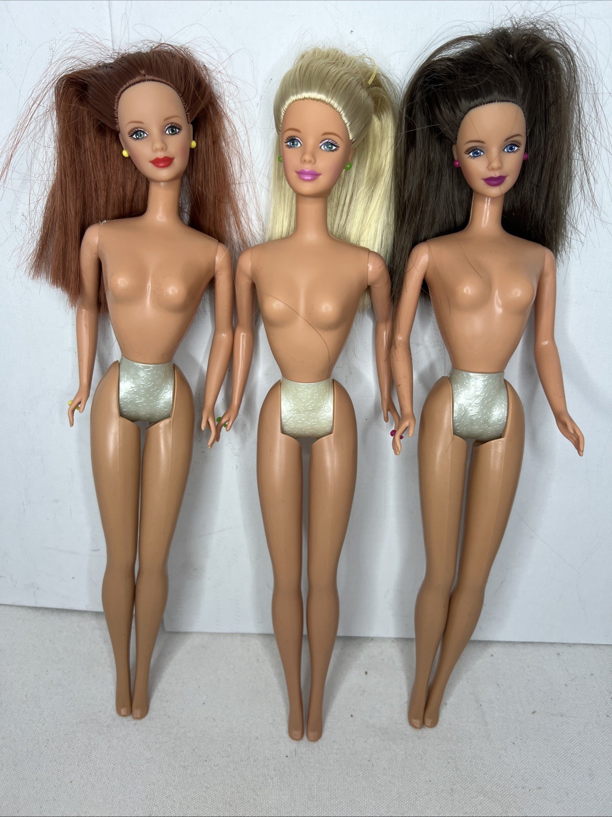 2000s Fashion Barbie Doll Lot Mackie Face Brunette Redhead Blonde Nude