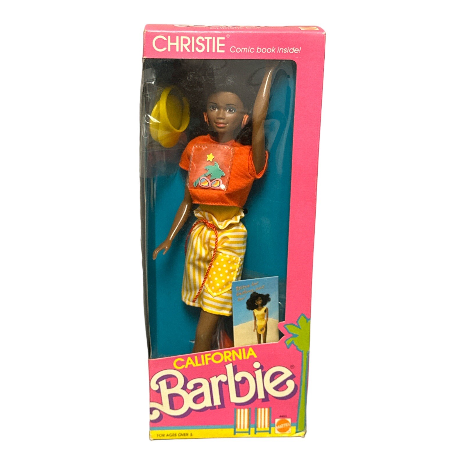 VTG California Barbie Christie Doll #4443 Never Removed from Box 1987 Mattel