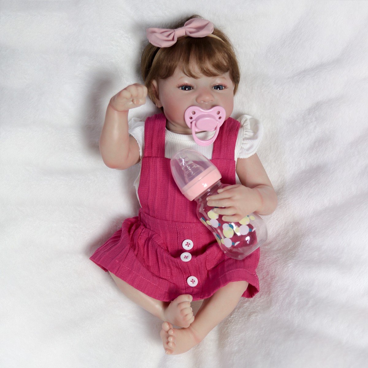 18″ Realistic Real Girl Reborn Baby Dolls Full Body Silicone Vinyl Newborn Doll