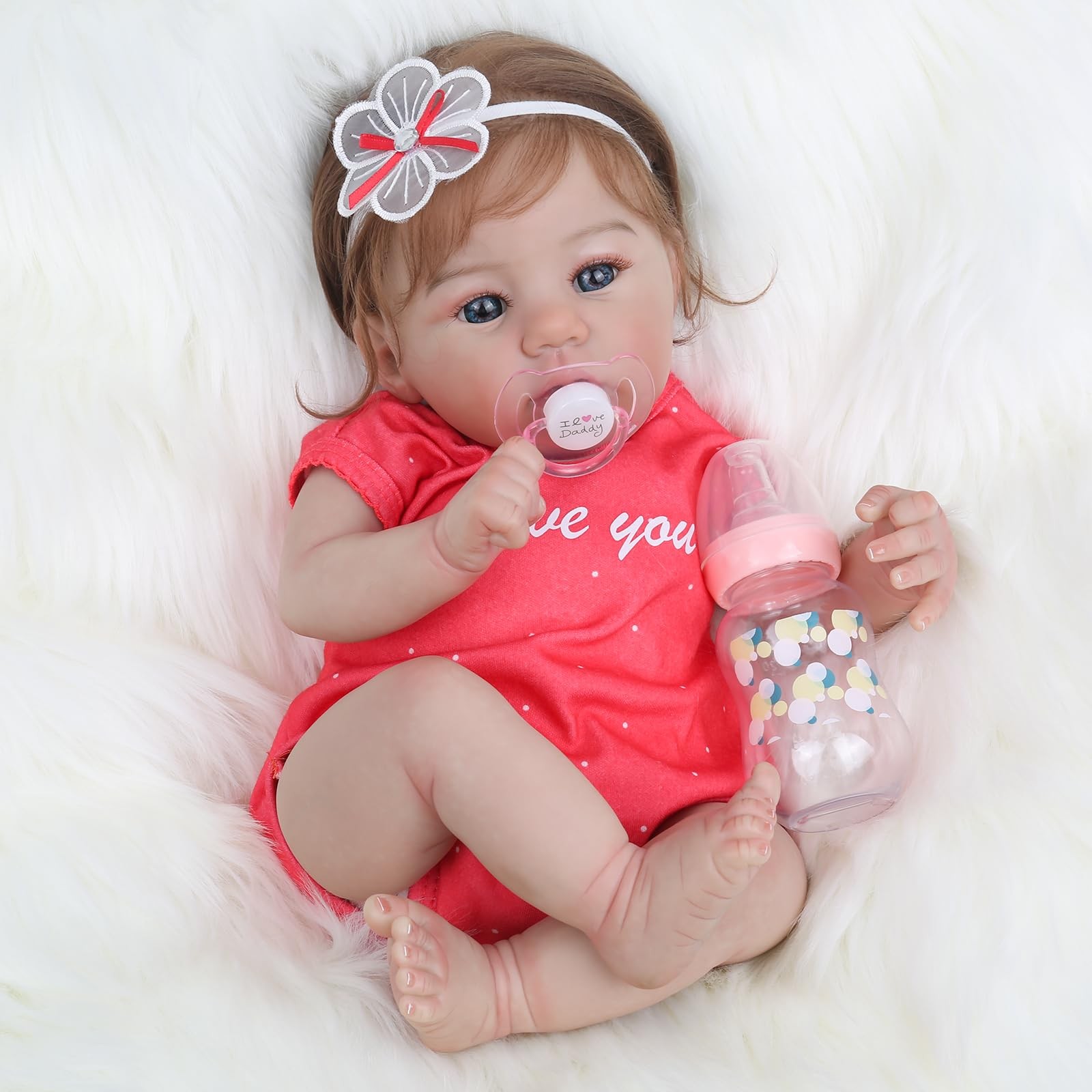 Realistic Reborn Baby Dolls – 18 Inch Lifelike Newborn Baby Girl, Real Baby w…