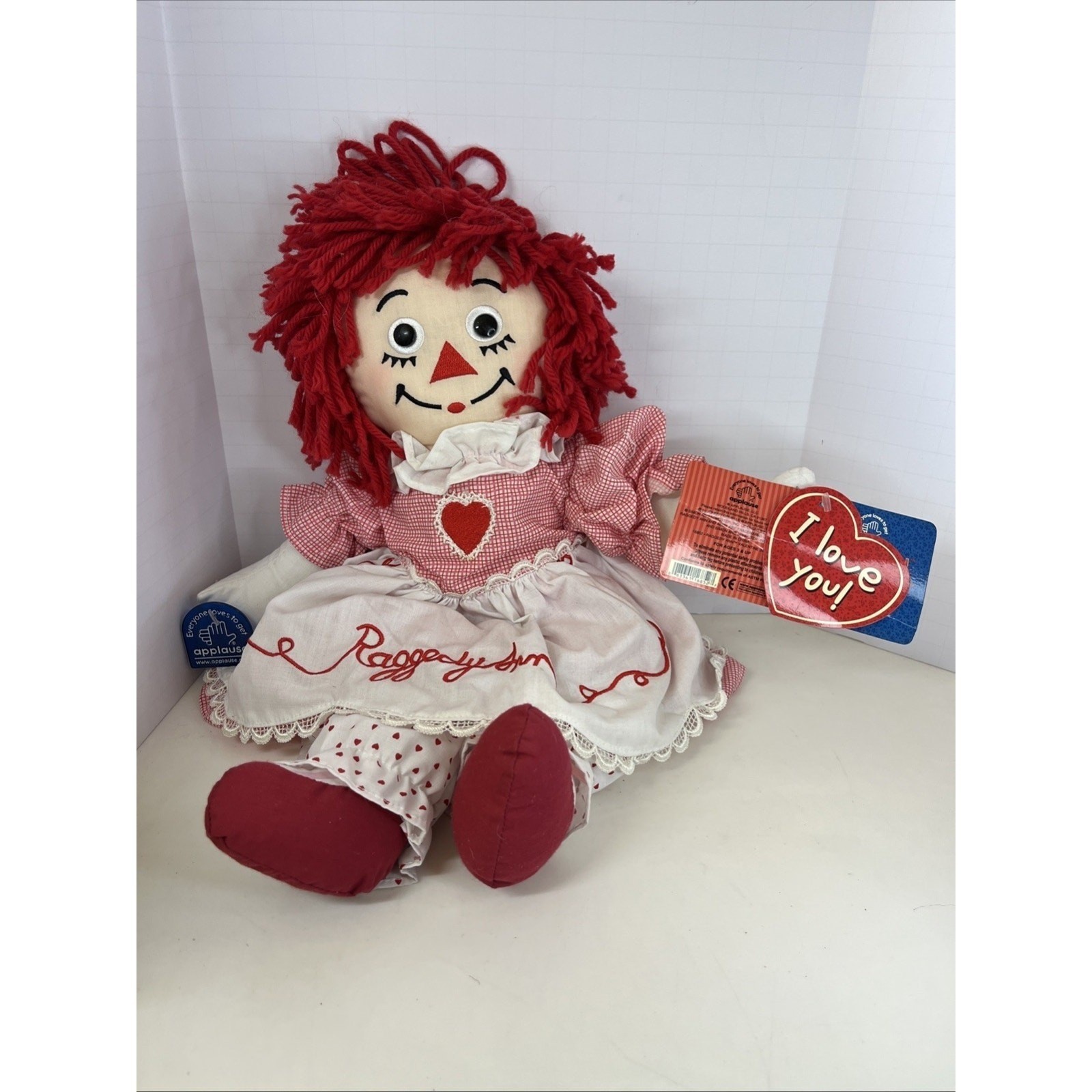 W/Tag Raggedy Ann Valentine’s Day 2001 Applause Limited Edition Doll Plush VTG