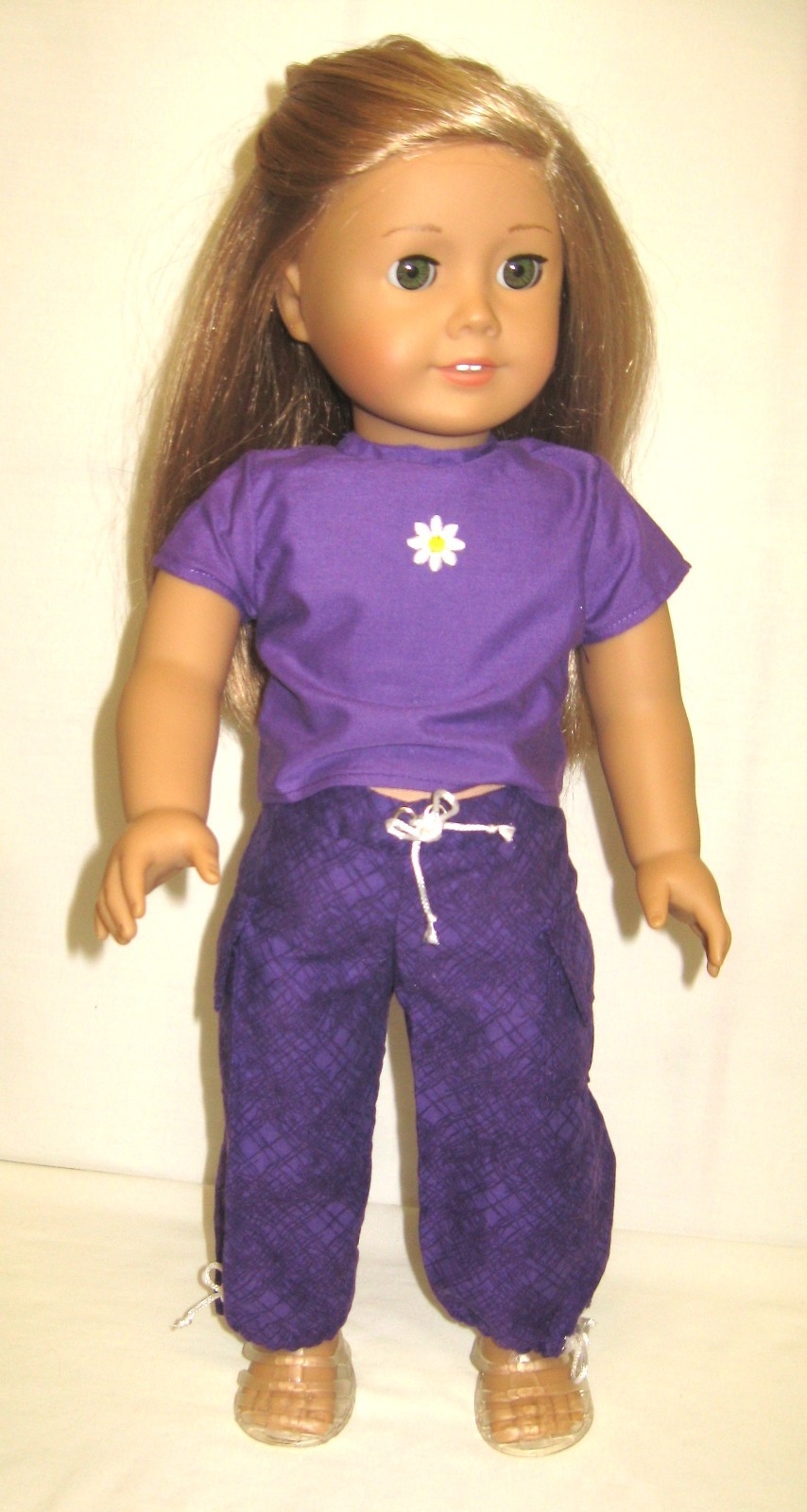 *THREE PIECE PURPLE CARGO PANTS DOLL OUTFIT* Top, Cargo Pants, Shoes~NO DOLL