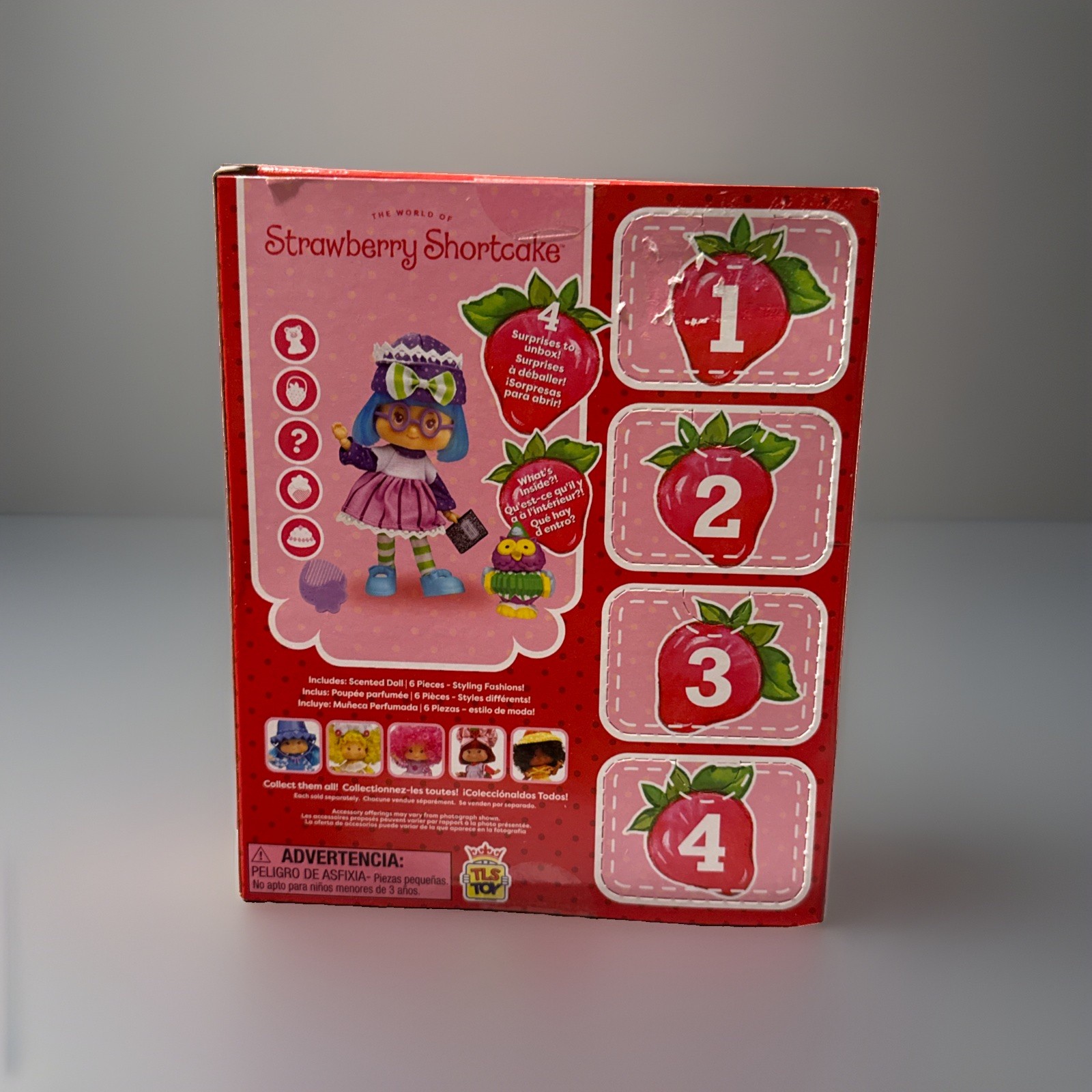 Strawberry Shortcake World Plum Pudding 6in Scented Doll 10pc w/ Accessories NIB