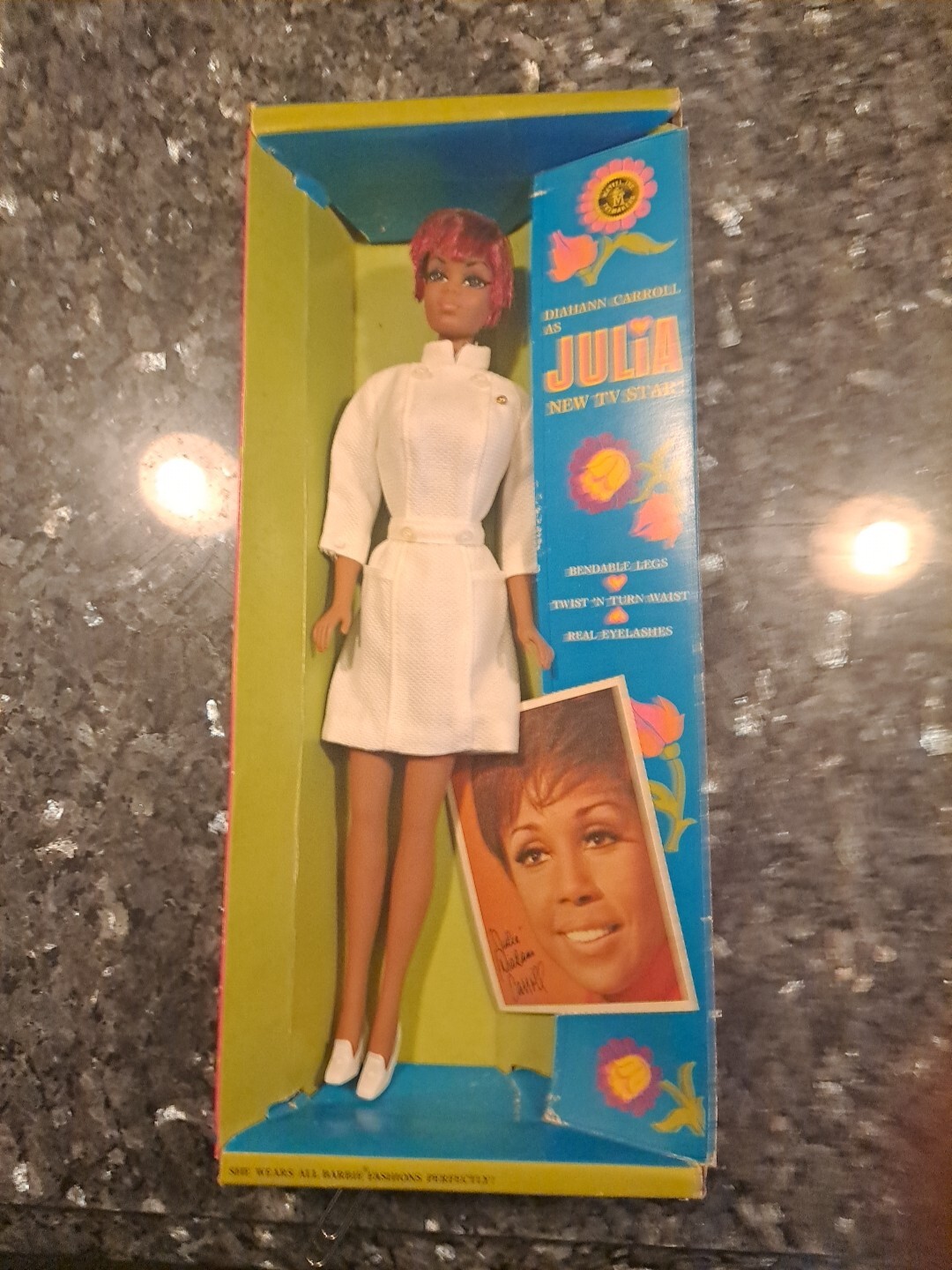 Vintage original 1968 Diahann Carroll as “julia” barbie MIB