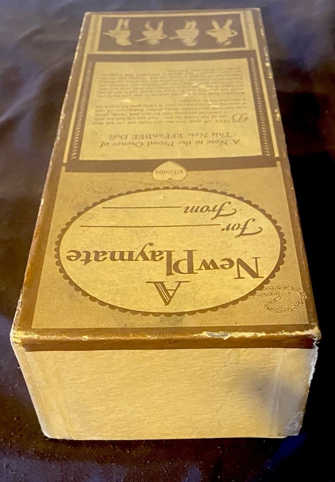 Rare Vintage 1930s Effanbee Patsyette Empty Box Factory Stamp COLORED Variation