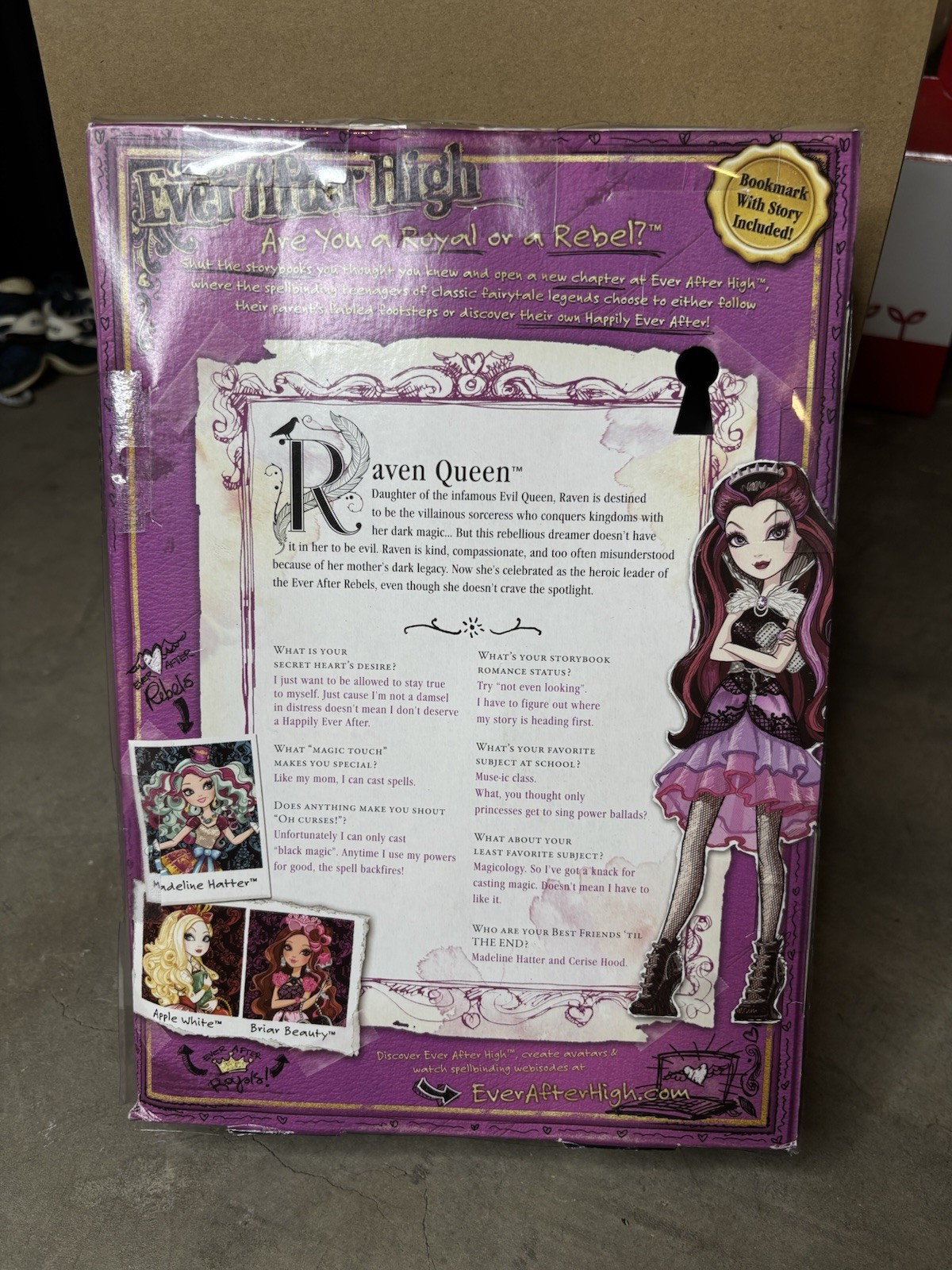 Ever After High Raven Queen First Chapter Rebel Mattel 2013(Daughter Evil Queen)