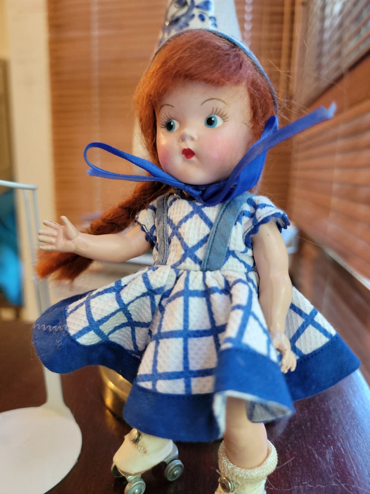 VTG 1949 Vogue Painted Eye Plastic Pre-Ginny Doll Sports Series Skater Tagged