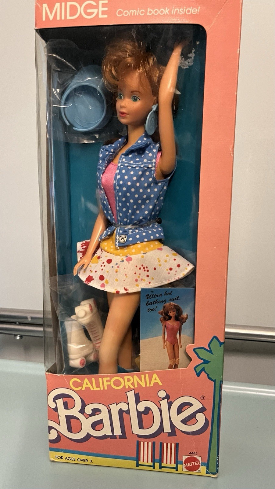 California Barbie Midge Fashion Doll New In Box 4442 Vintage 1987 Mattel
