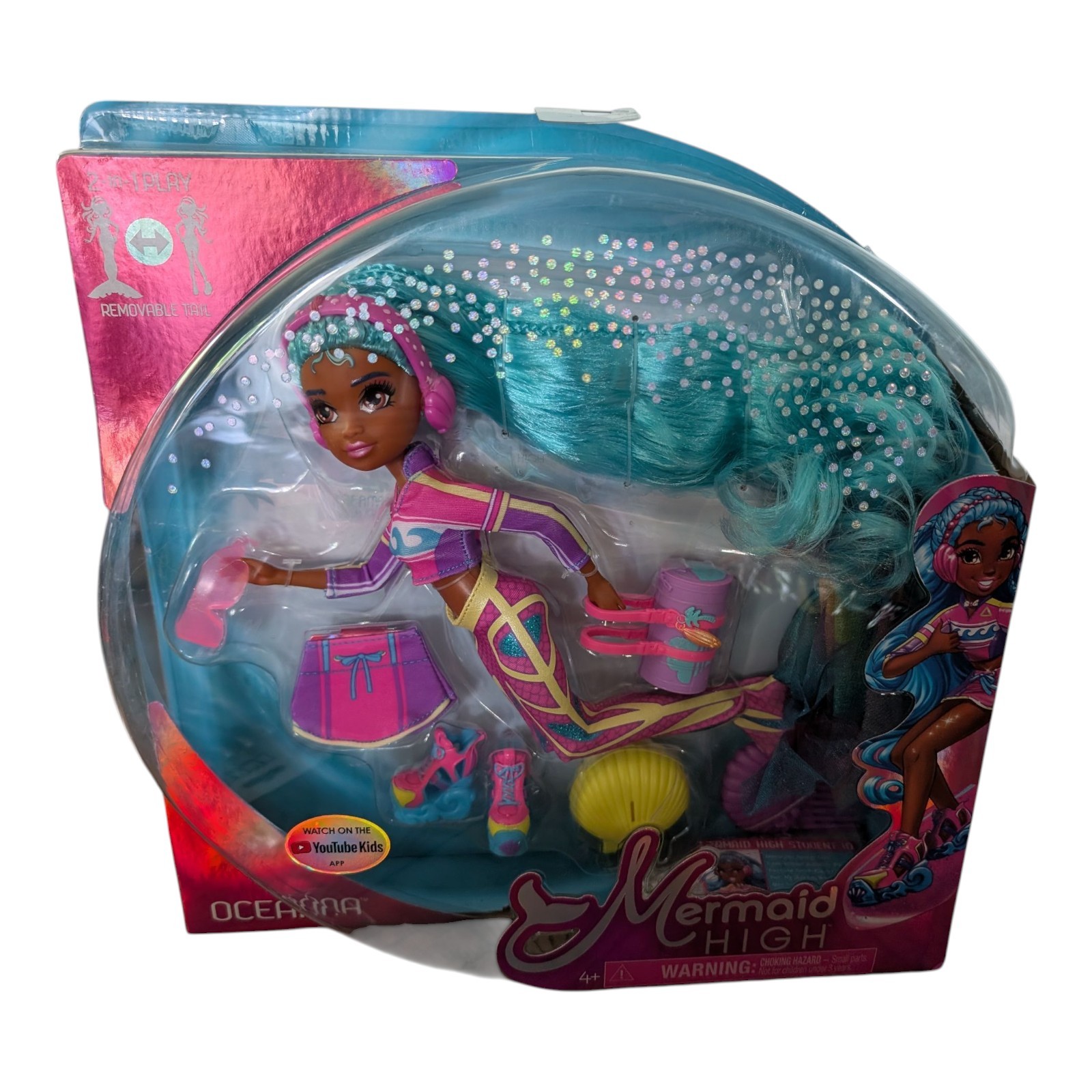 Mermaid High Oceanna 2 in 1 Play Doll Toy Removable Tail Surprise Inside New