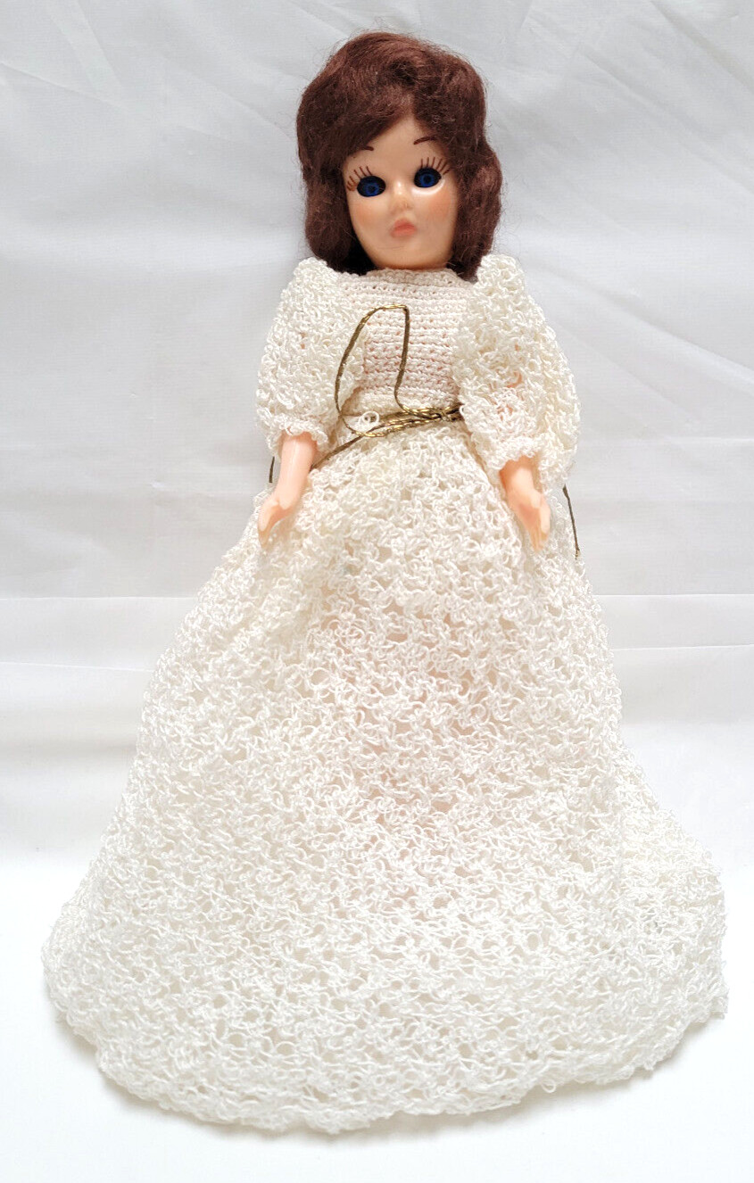 Vintage 8″ Doll Handmade Dress Closing Blue Eyes Auburn Hair Shoes Movable Limbs