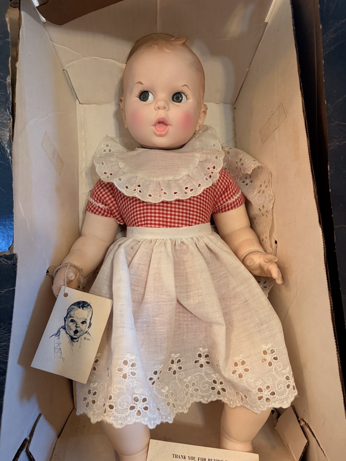 Gerber Vintage 17in Gerber Baby Doll w/ Outfit, Soft Body, Orig Box 1979