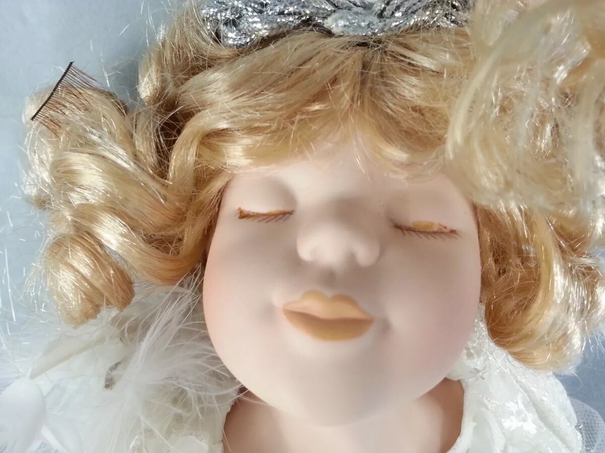 Vtg 1981 Porcelain Doll Angel Doll