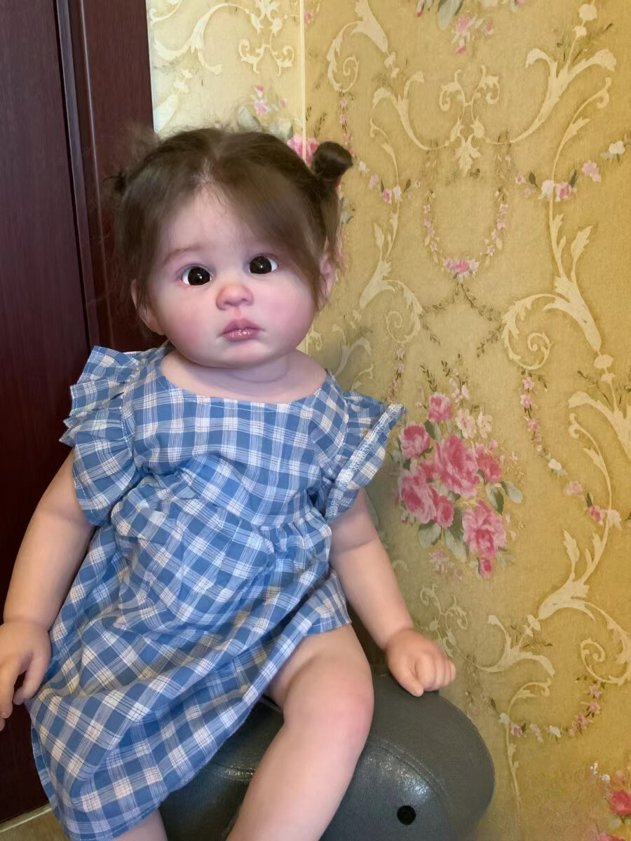 28inch Toddler Girl Reborn Baby Doll Realistic Hand-Rooted Mohair Kids XMAS GIFT