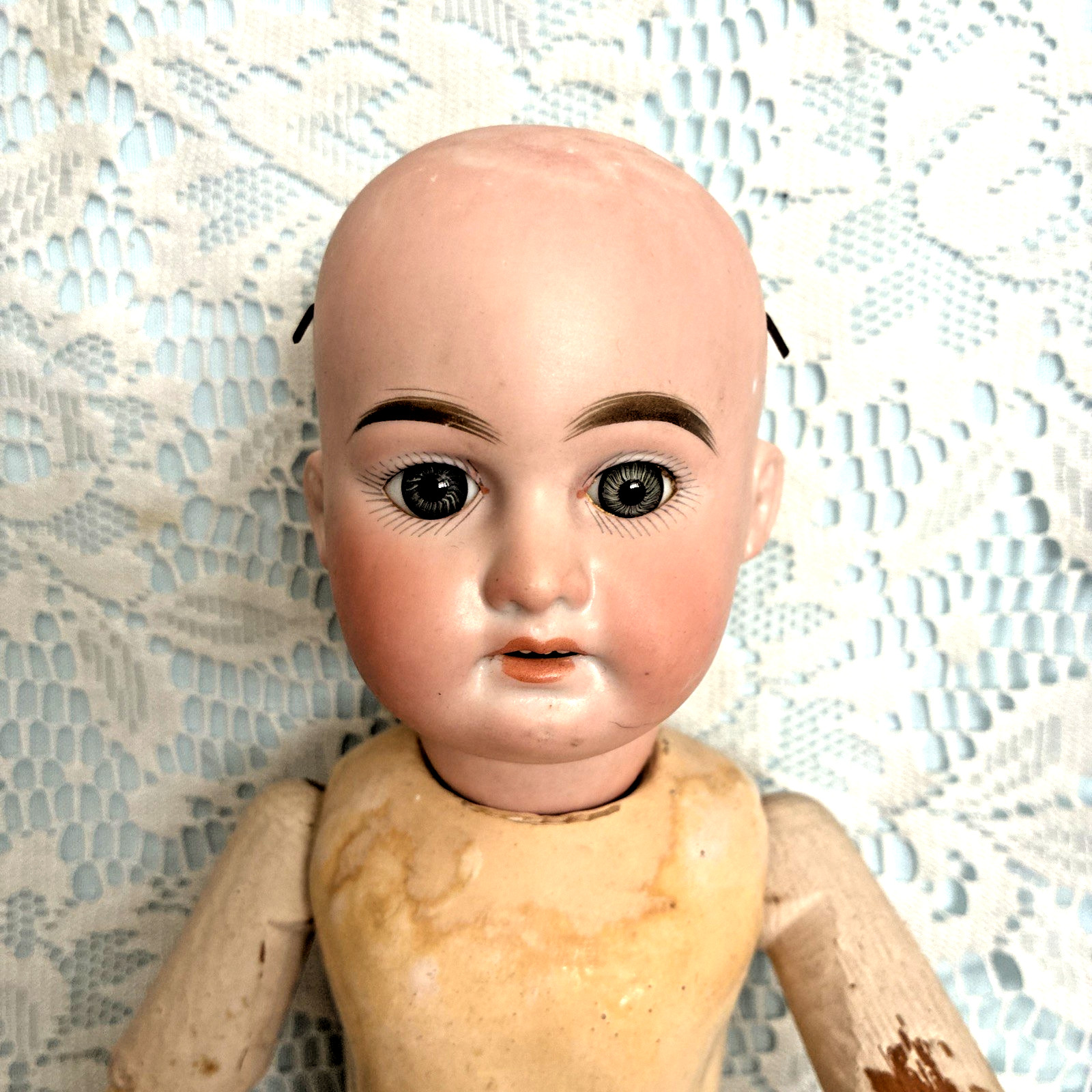 Sweet 16” Antique Armand Marseille 1894 Doll, as is