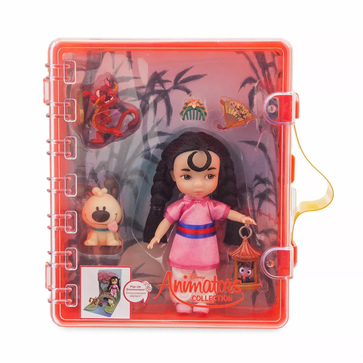 Disney Store Animators Collection Mulan Mini Doll Playset NIB
