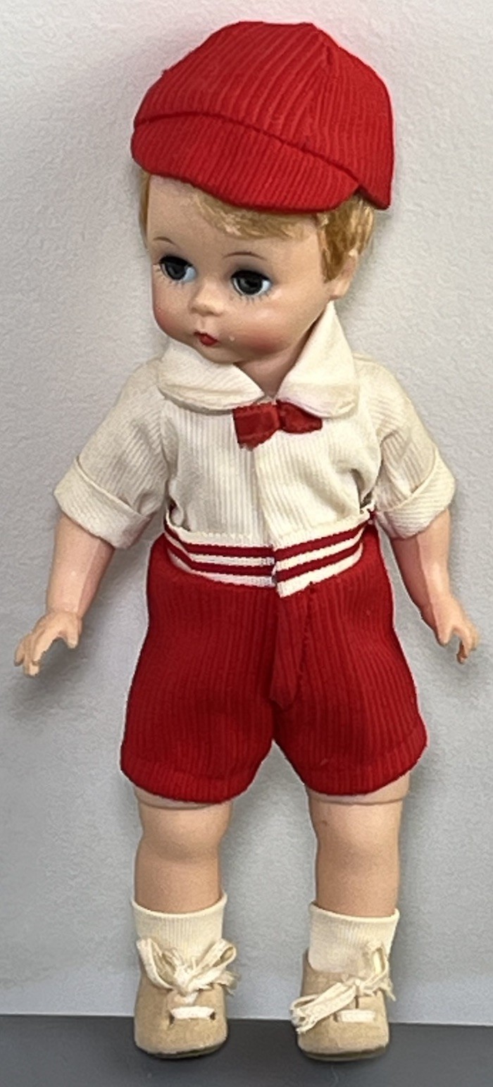 Vtg. Rare Madame Alexander Kins Boy Doll Billy in Red Shorts 8” Eyes Open Close