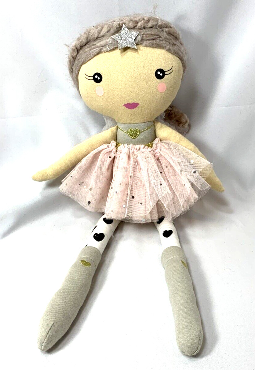 The Doll Kind Peace Ballerina Soft Fabric 18 inch Pink Tutu Ballet Dance Floppy