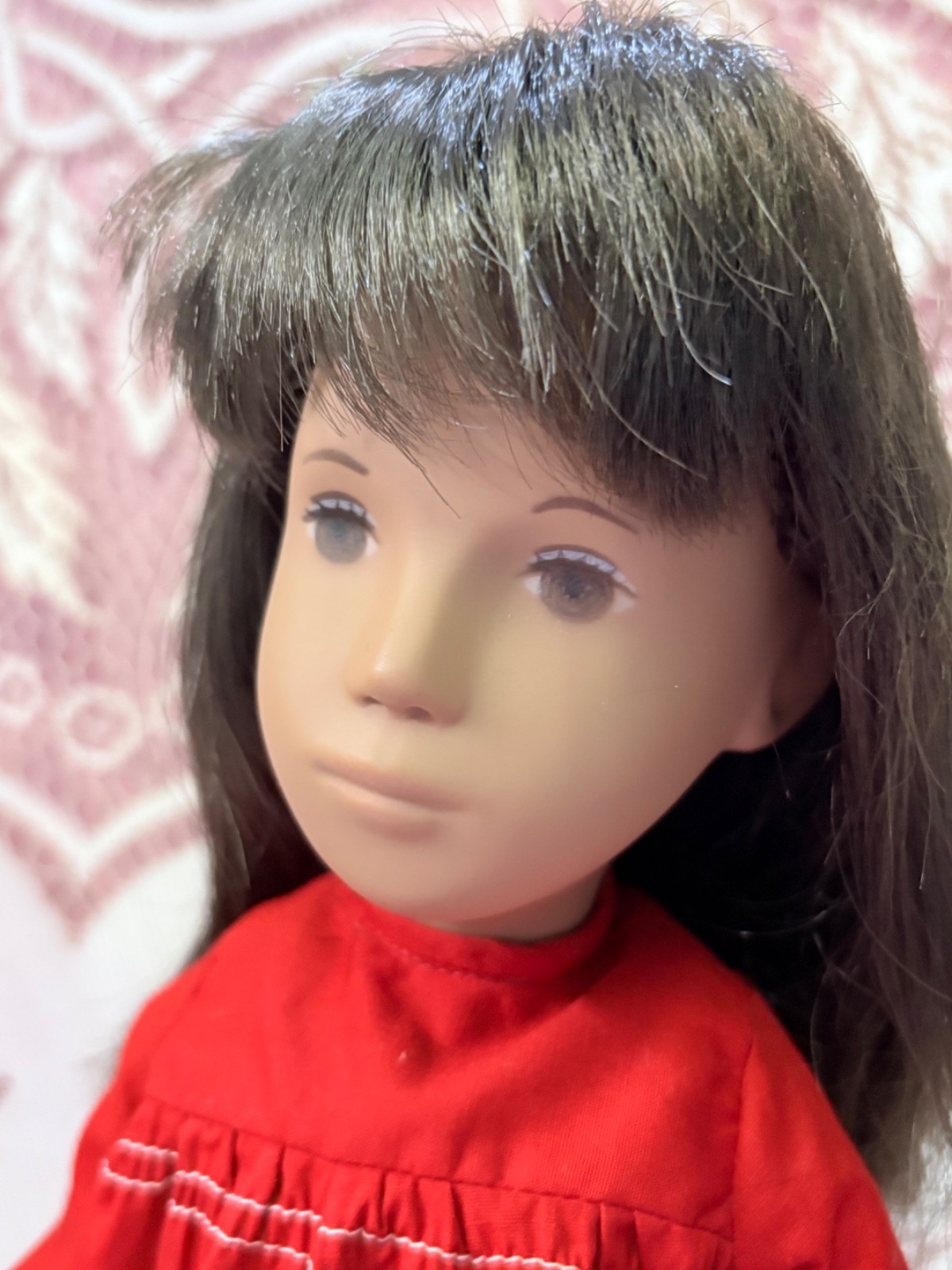 Vintage Brunette Sasha Doll #104 W/ Red Dress England 16″