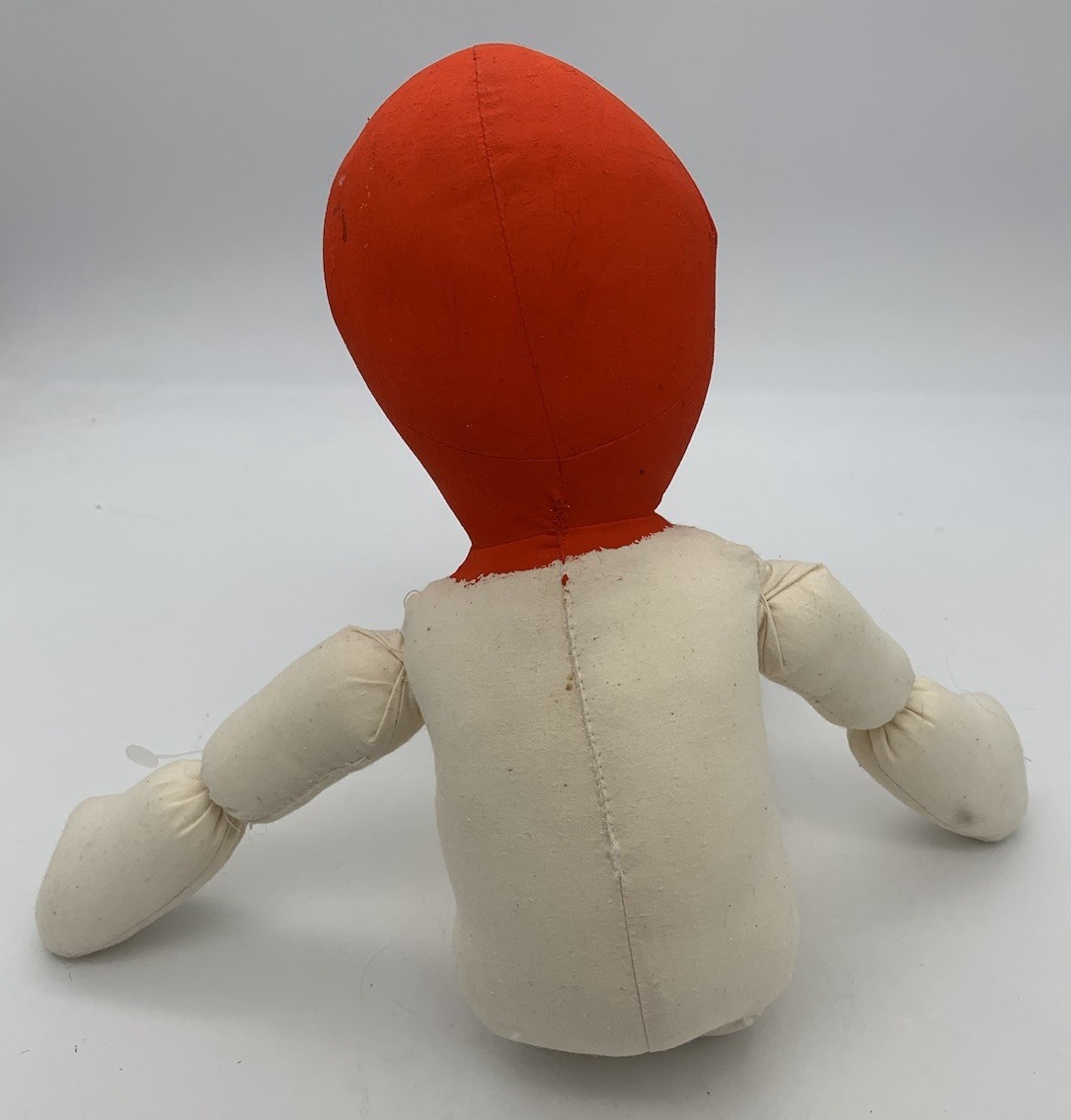 Handmade Cloth Pumpkin Head Doll Painted Face Dress Me Halloween Project 19.5in