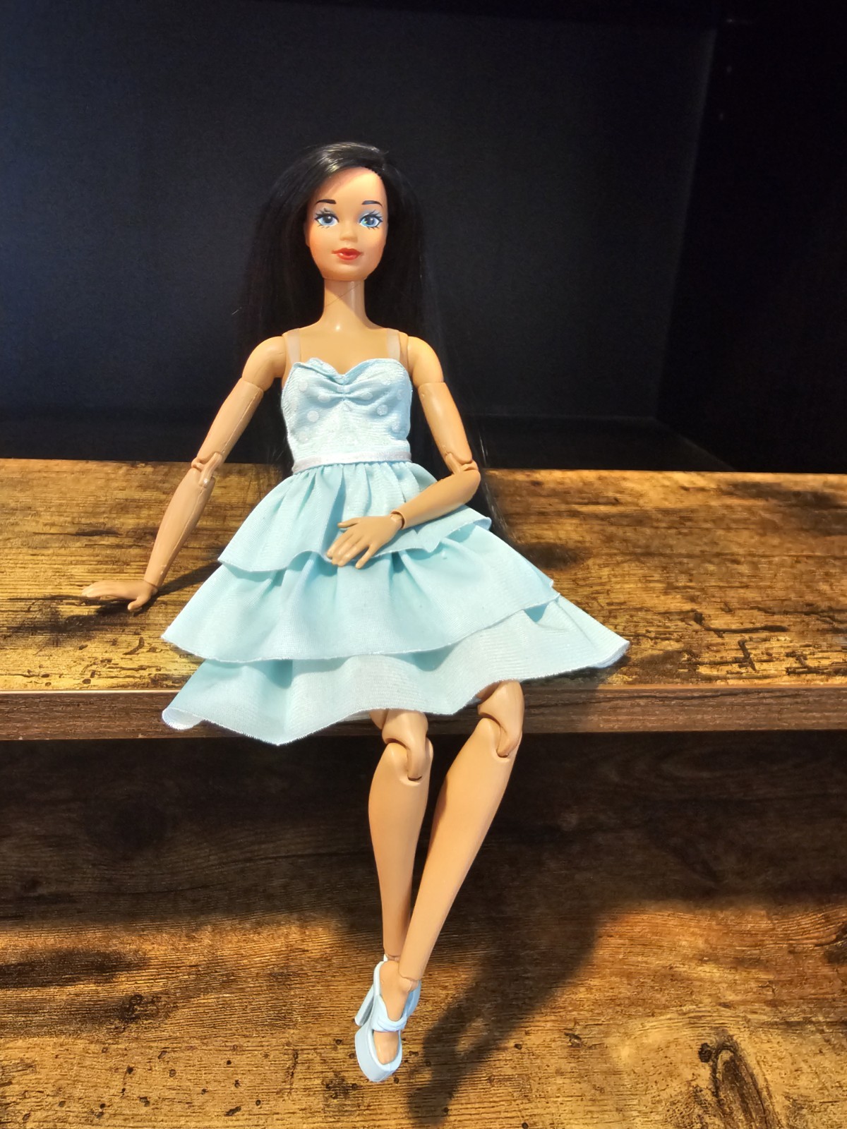 Barbie Steffie Face Hybrid Made To Move Body Black Hair Blue Eyes